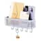 NEX™ Silver Wall-Mounted Mail Sorter and Key Organizer with 5 Hooks